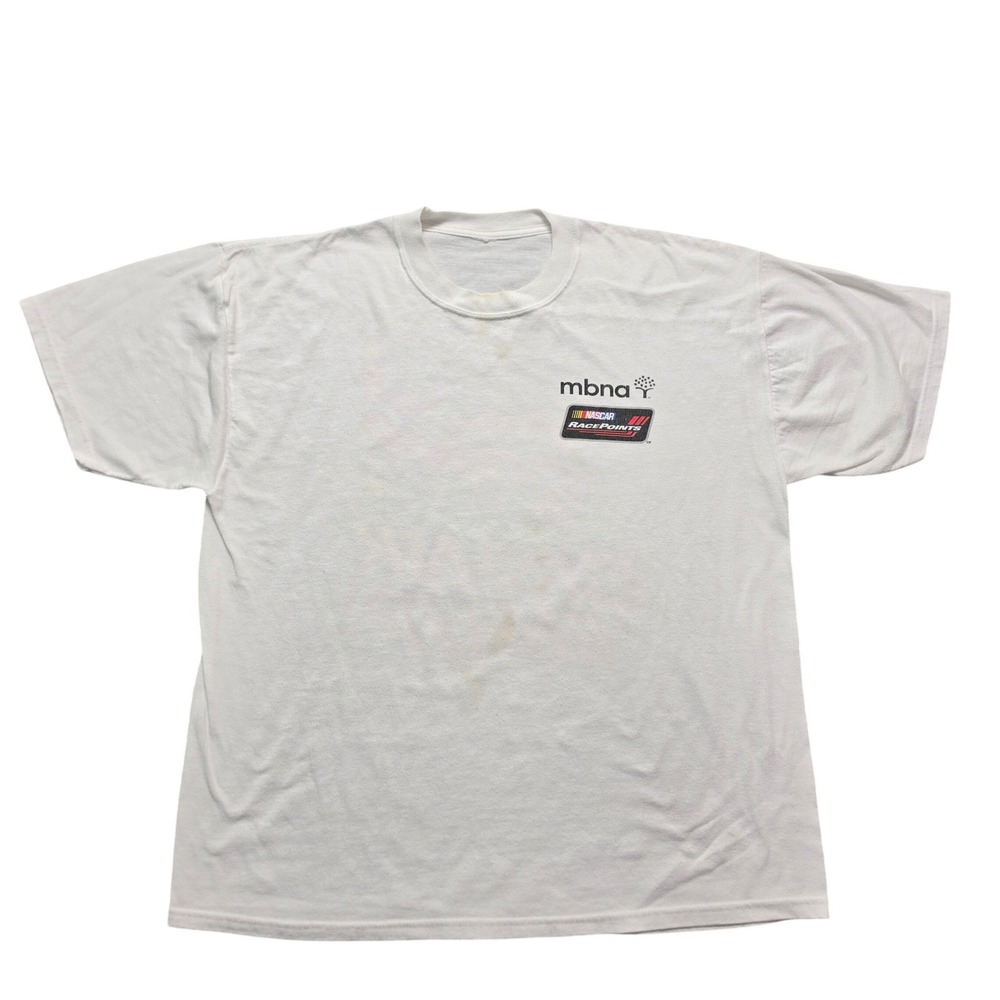 Vintage Graphic Tee Mens‎ XL White NASCAR MBNA RacePoints Crank Em Up